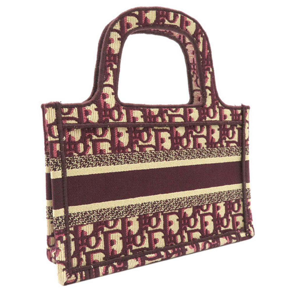 Dior Wine Book Red Handbag Tote Mini